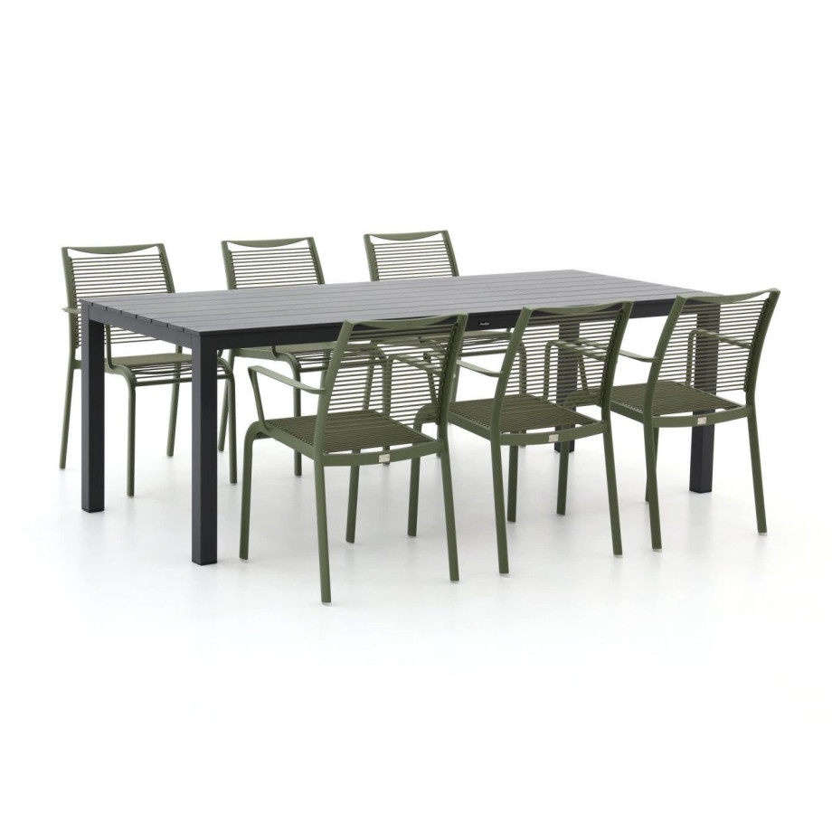 Apple Bee Hawaii/Menzano 220cm dining tuinset 7-delig stapelbaar - Laagste prijsgarantie! afbeelding 1