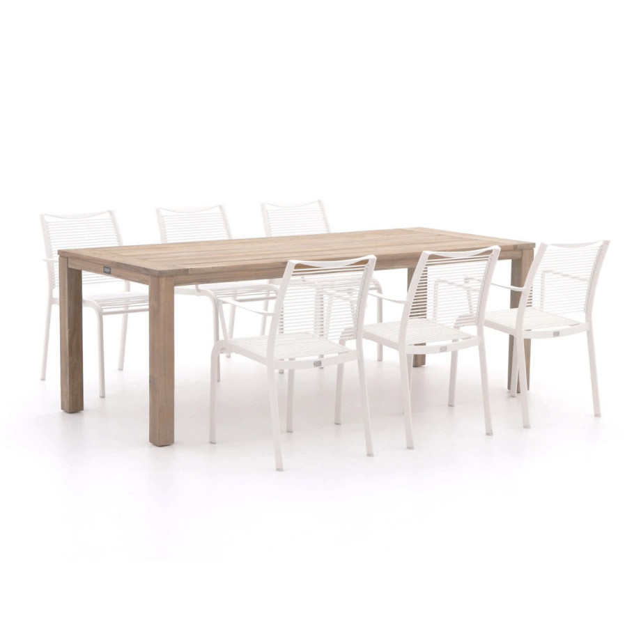 Apple Bee Hawaii/ROUGH-S 220cm dining tuinset 7-delig stapelbaar - Laagste prijsgarantie! afbeelding 1