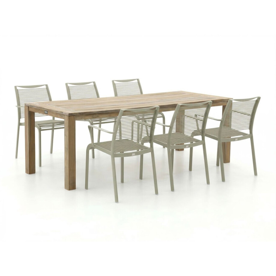 Apple Bee Hawaii/ROUGH-S 220cm dining tuinset 7-delig stapelbaar - Laagste prijsgarantie! Apple Bee Hawaii/ROUGH-S 220cm dining tuinset 7-delig stapelbaar - Laagste prijsgarantie! afbeelding 1