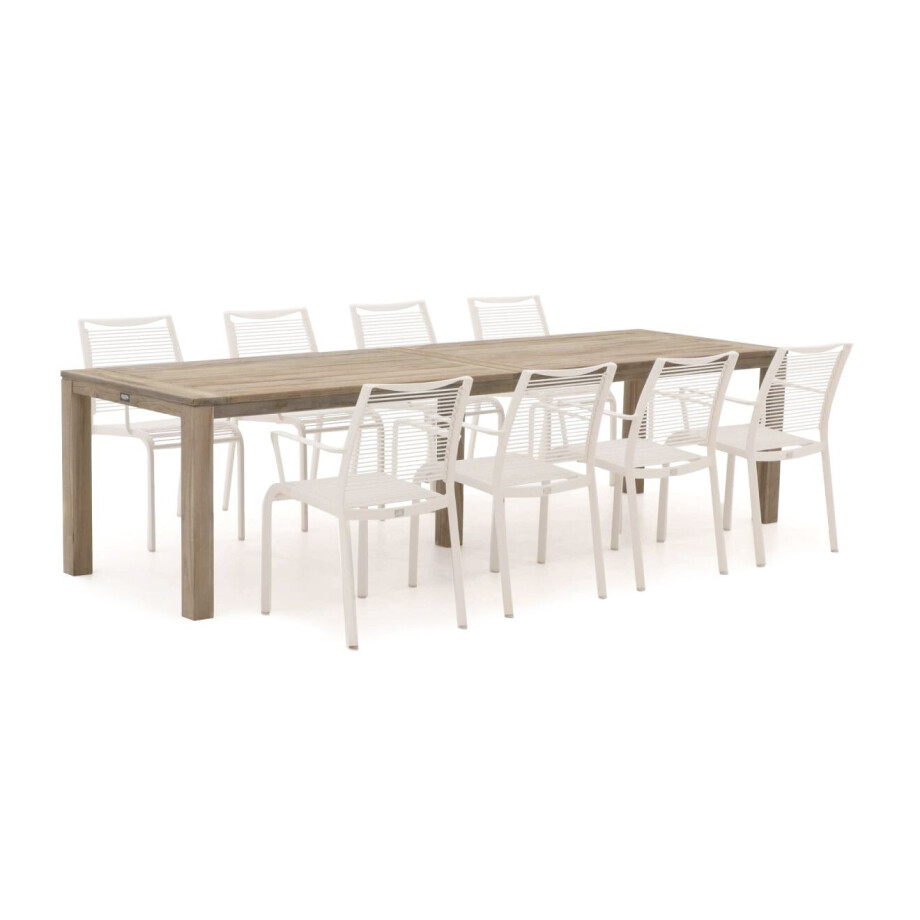 Apple Bee Hawaii/ROUGH-S 300cm dining tuinset 9-delig stapelbaar - Laagste prijsgarantie! Apple Bee Hawaii/ROUGH-S 300cm dining tuinset 9-delig stapelbaar - Laagste prijsgarantie! afbeelding 1