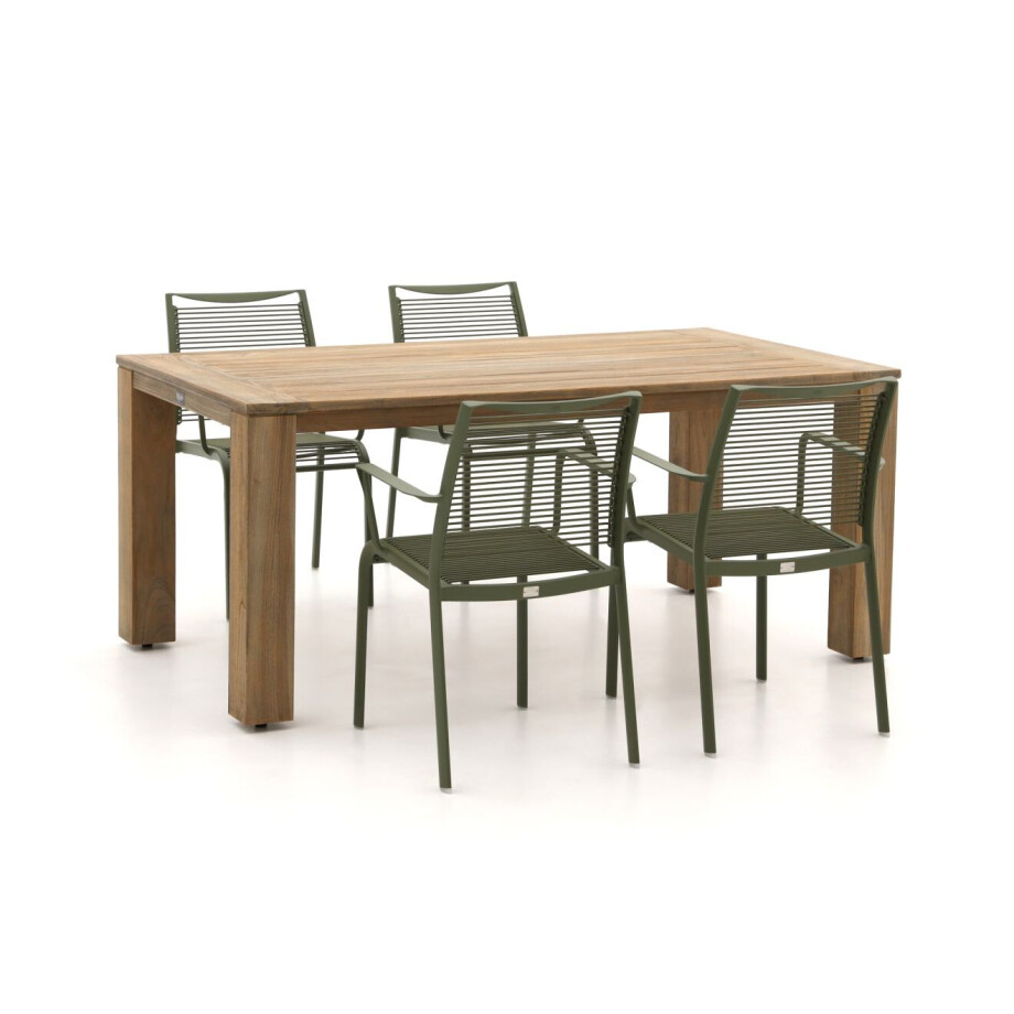 Apple Bee Hawaii/ROUGH-X 180cm dining tuinset 5-delig stapelbaar - Laagste prijsgarantie! afbeelding 1