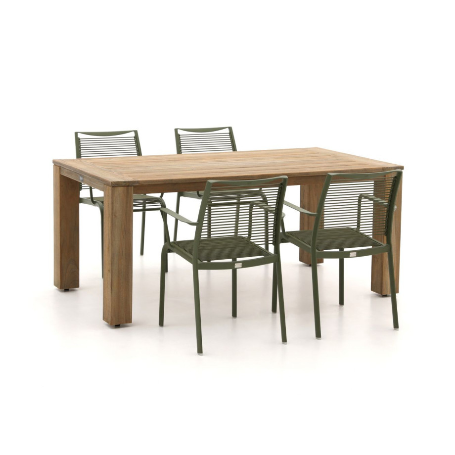 Apple Bee Hawaii/ROUGH-X 180cm dining tuinset 5-delig stapelbaar - Laagste prijsgarantie! afbeelding 1