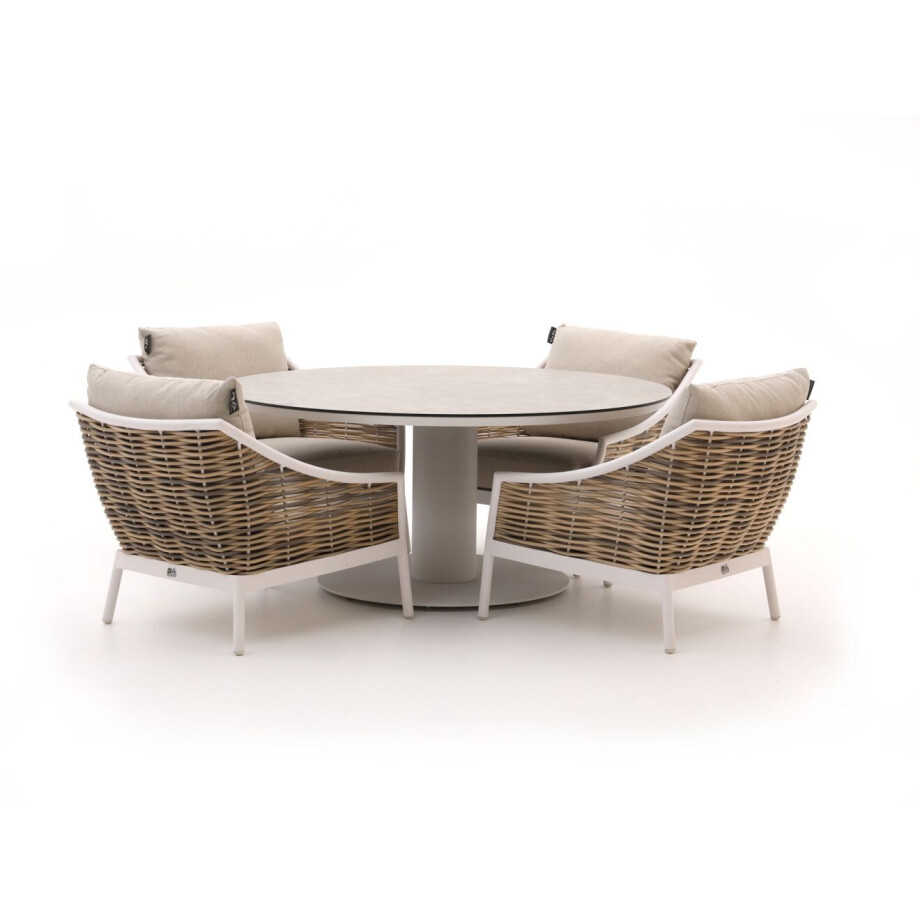 Apple Bee Milou/La Fonte ø 150cm low dining tuinset 5-delig - Laagste prijsgarantie! afbeelding 1
