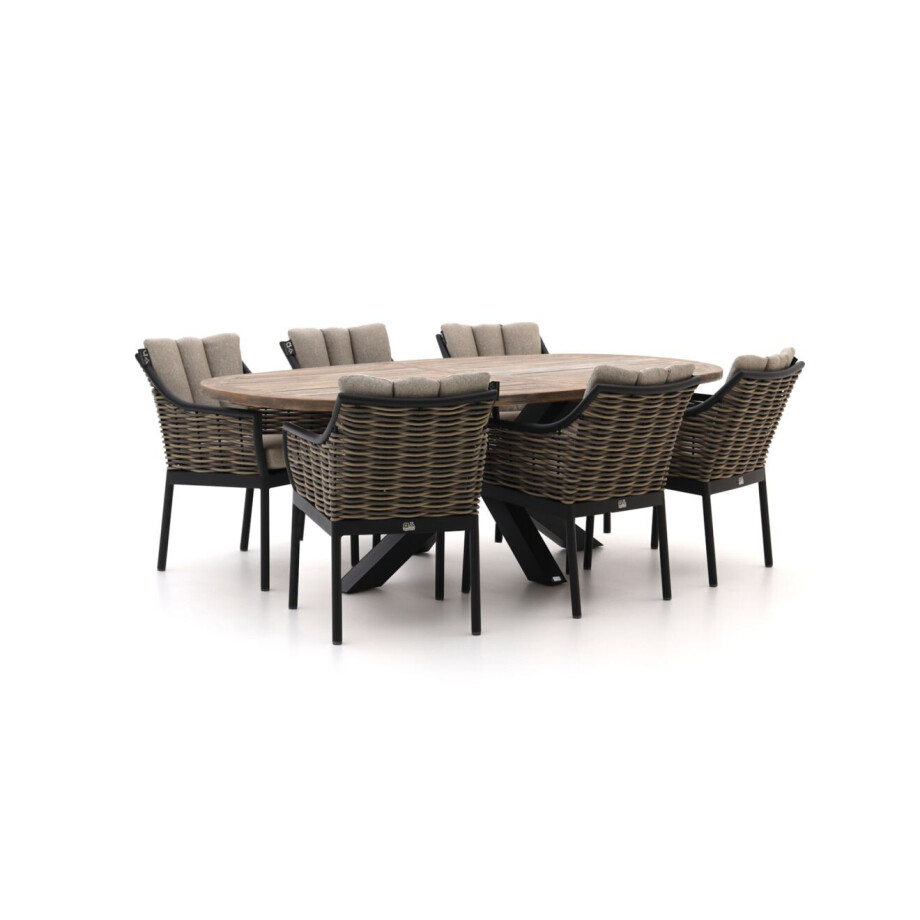 Apple Bee Milou/ROUGH-Y Ellips 240cm dining tuinset 7-delig - Laagste prijsgarantie! afbeelding 1