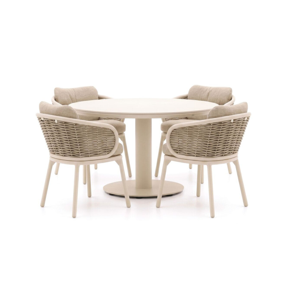 Apple Bee Pine Key/Melville ø 140cm dining tuinset 5-delig - Laagste prijsgarantie! afbeelding 1