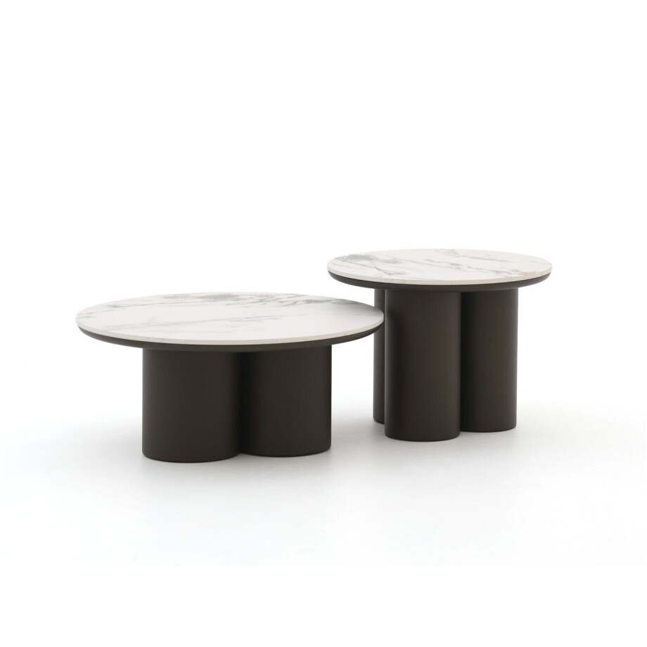 Apple Bee Tonga bijzet tuintafelset ø 80cm (h: 36cm)/ø 60cm (h: 44cm) - Laagste prijsgarantie! afbeelding 1