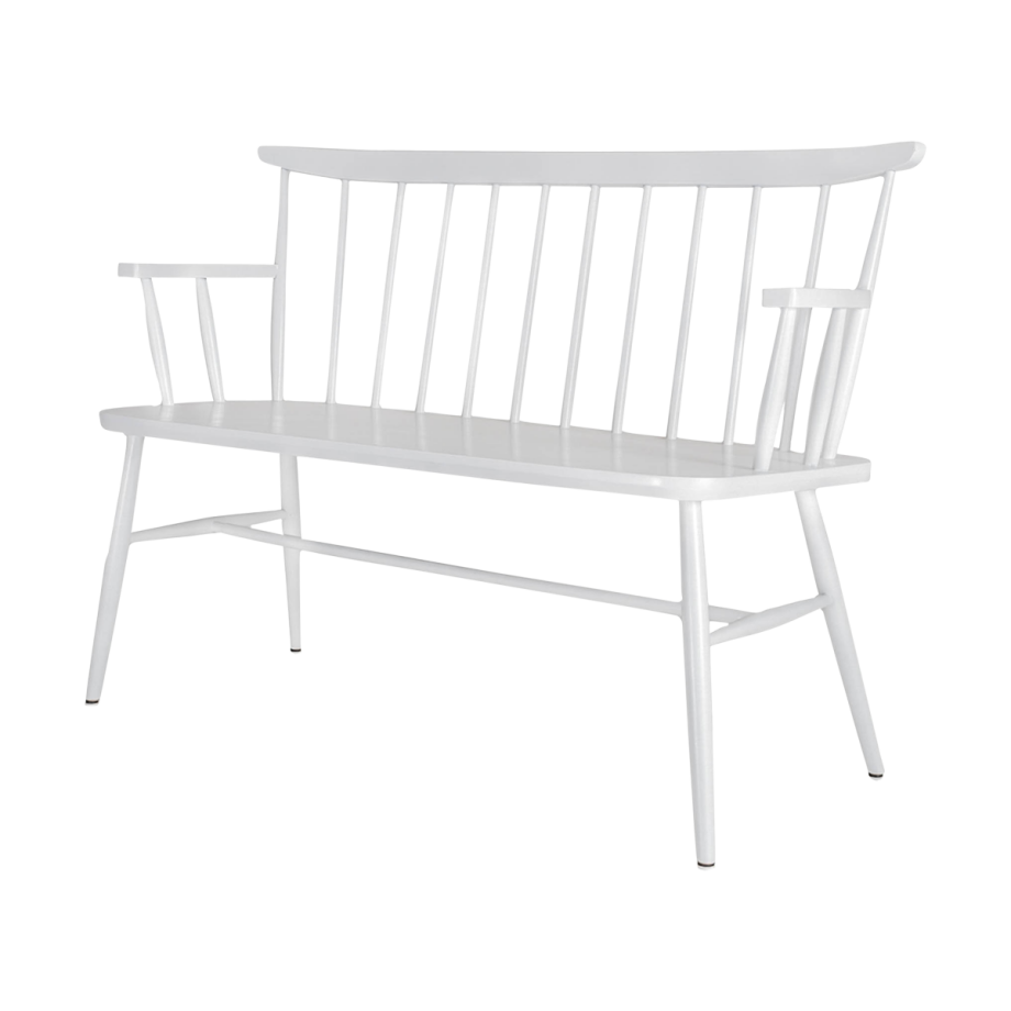 Laura houten eetkamerbank wit Laura houten eetkamerbank wit afbeelding 1