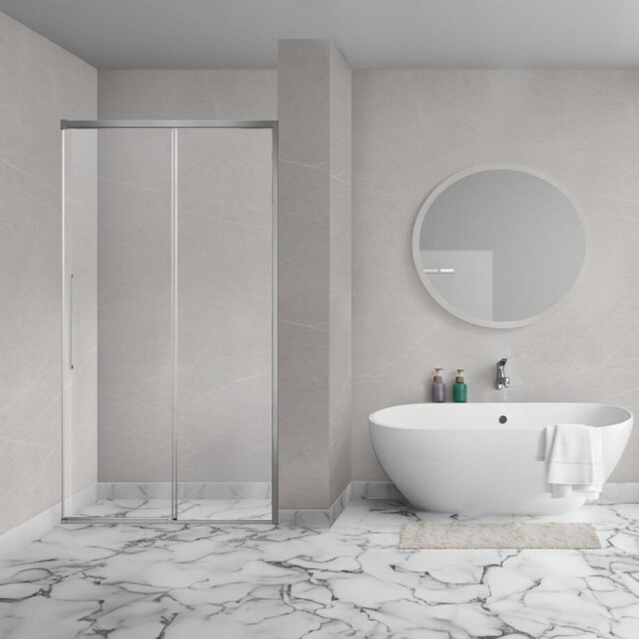 Aqua Vista Lokla Linea nisdeur - 140x200cm - incl. montageset - geborsteld rvs R-MB-LC140-SCX afbeelding 1