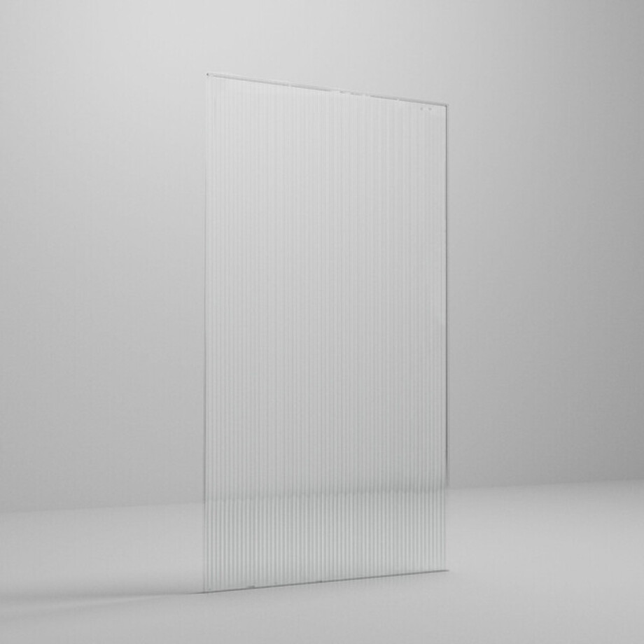 Aqua Vista Losse Glasplaat Fluted Glass 90x200cm R-GS-2120-90-FG Aqua Vista Losse Glasplaat Fluted Glass 90x200cm R-GS-2120-90-FG afbeelding 1