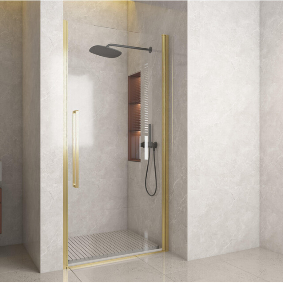 Aqua Vista Pisa Giro de Luxe front draaideur 90x200 cm Brushed YT R-QP-GX90-BYT afbeelding 1