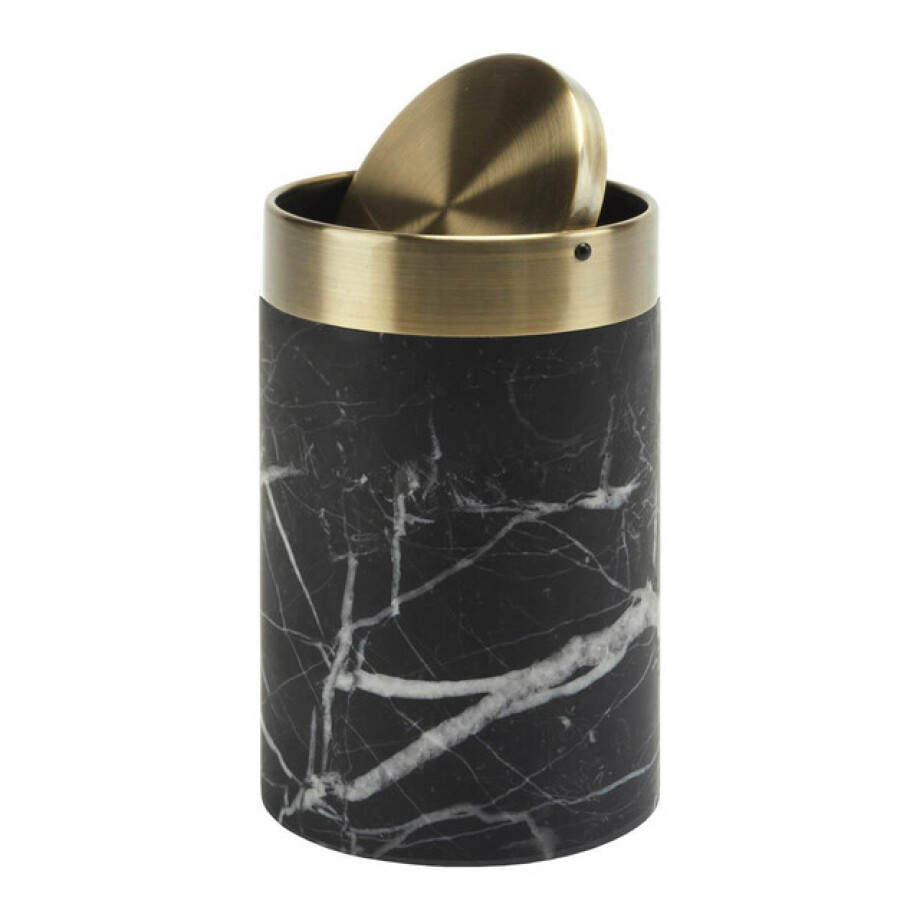 Aquanova Nero Make-up afvalbak met swing deksel Black NERCBI-09 afbeelding 1