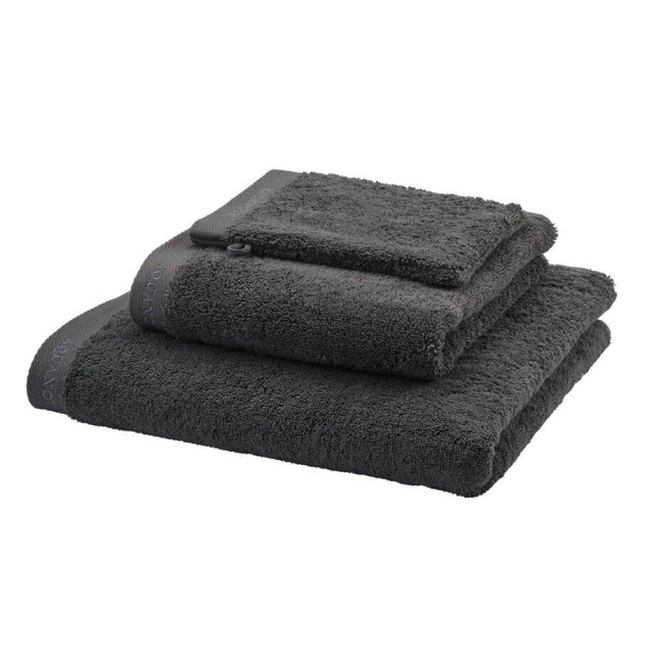 Aquanova Sava - Badlaken - GOTS KATOEN - 70x140 cm - Dark Grey (donker grijs) SAVTWL-98 afbeelding 1
