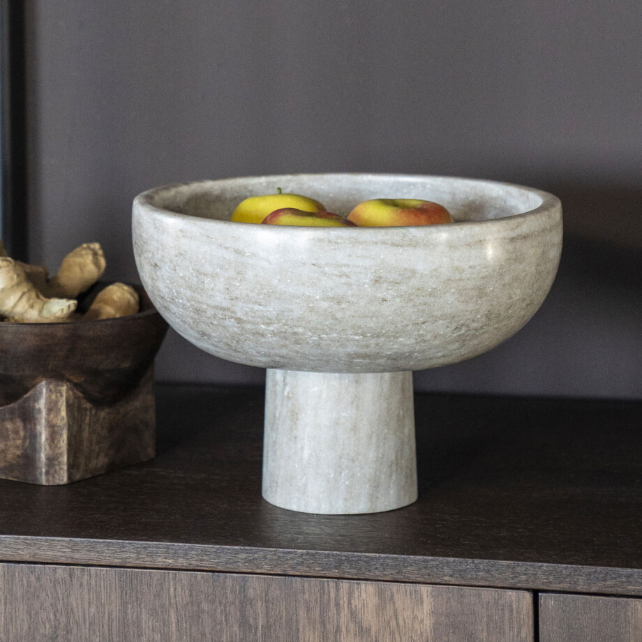 By-Boo Schaal 'Arbor' Marmer, 18cm hoog By-Boo Schaal 'Arbor' Marmer, 18cm hoog afbeelding 1