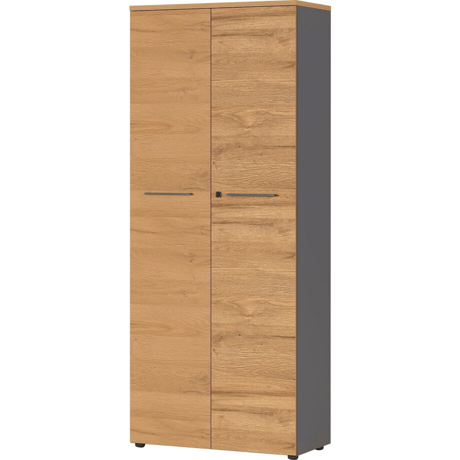 Archiefkast Agenda XL 197 cm hoog in grafiet met grandson eiken afbeelding 1