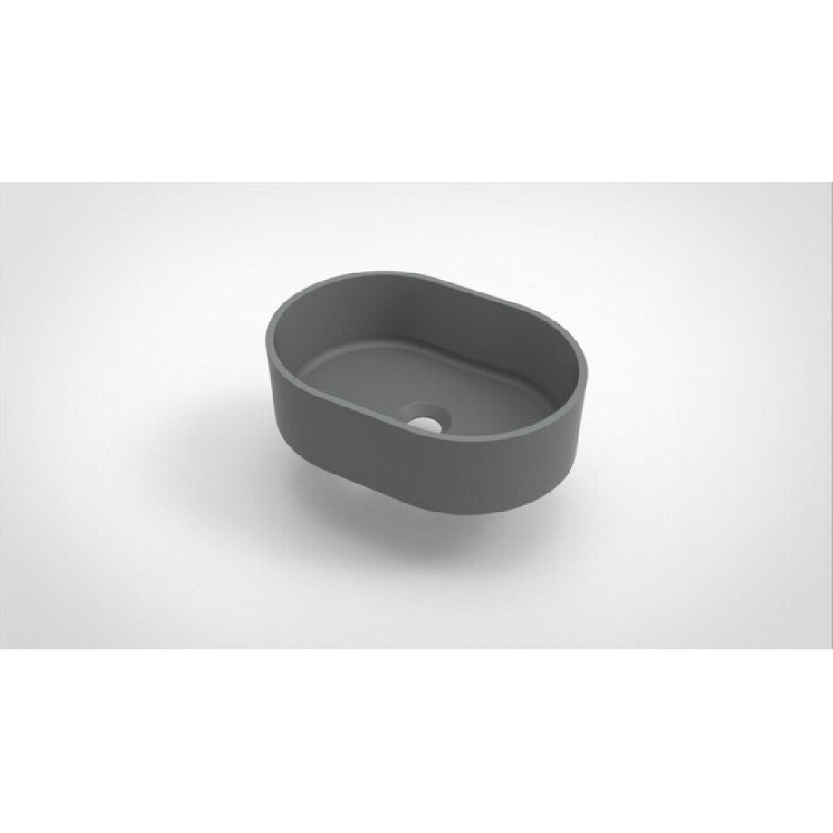 Arcqua Case waskom ovaal 40x28cm mat grijs WAS453045 afbeelding 1