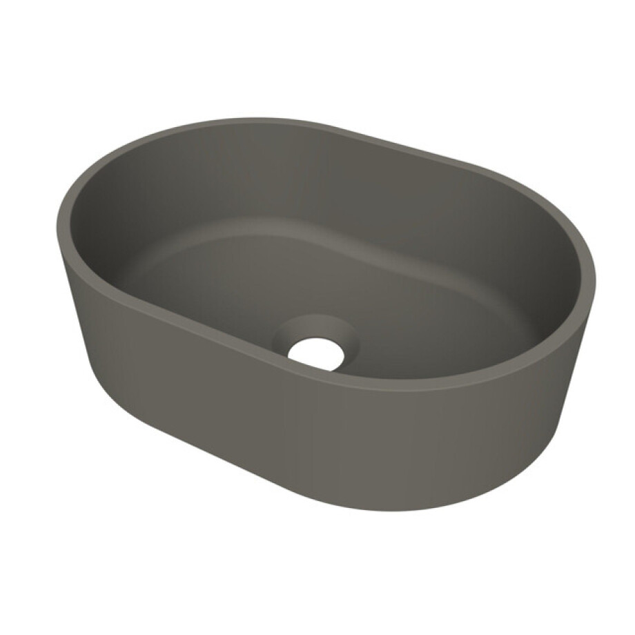 Arcqua Case waskom - ovaal - 40x28cm - mat quartz grijs WAS658957 afbeelding 1
