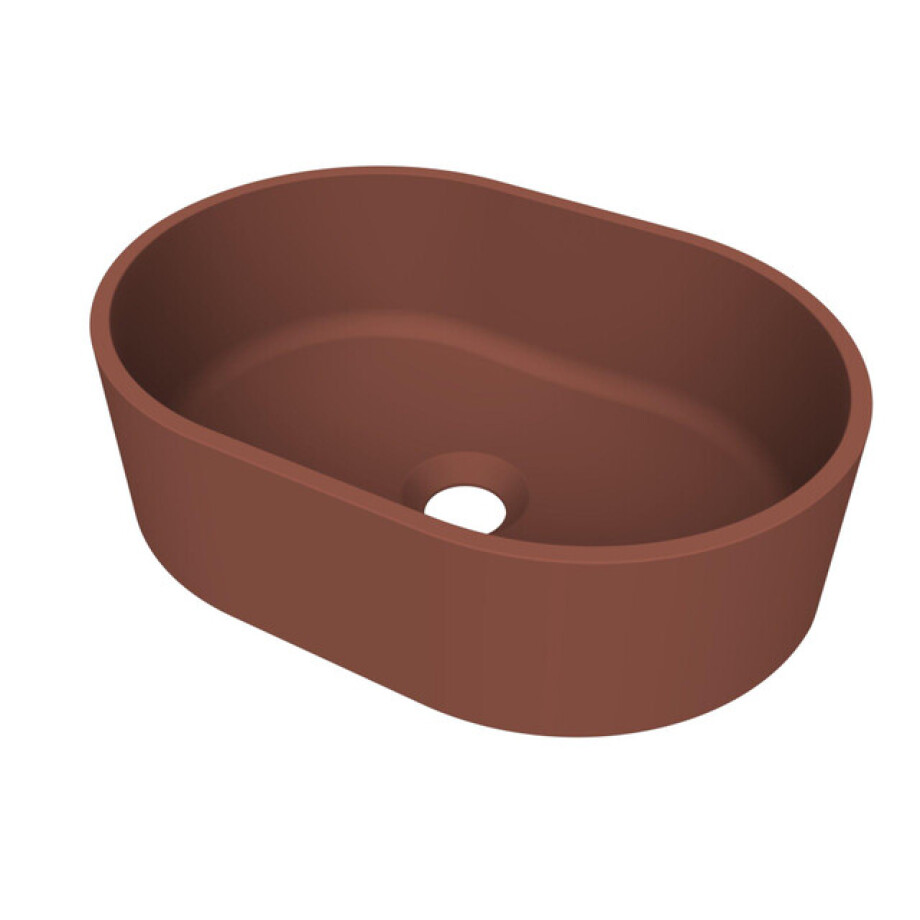 Arcqua Case waskom - ovaal - 40x28cm - mat terracotta WAS755220 afbeelding 1