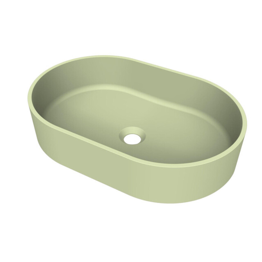 Arcqua Case waskom - ovaal - 55x36cm - mat pastel groen WAS707714 afbeelding 1