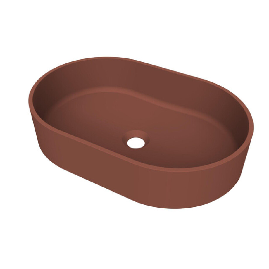 Arcqua Case waskom - ovaal - 55x36cm - mat terracotta WAS759314 afbeelding 1