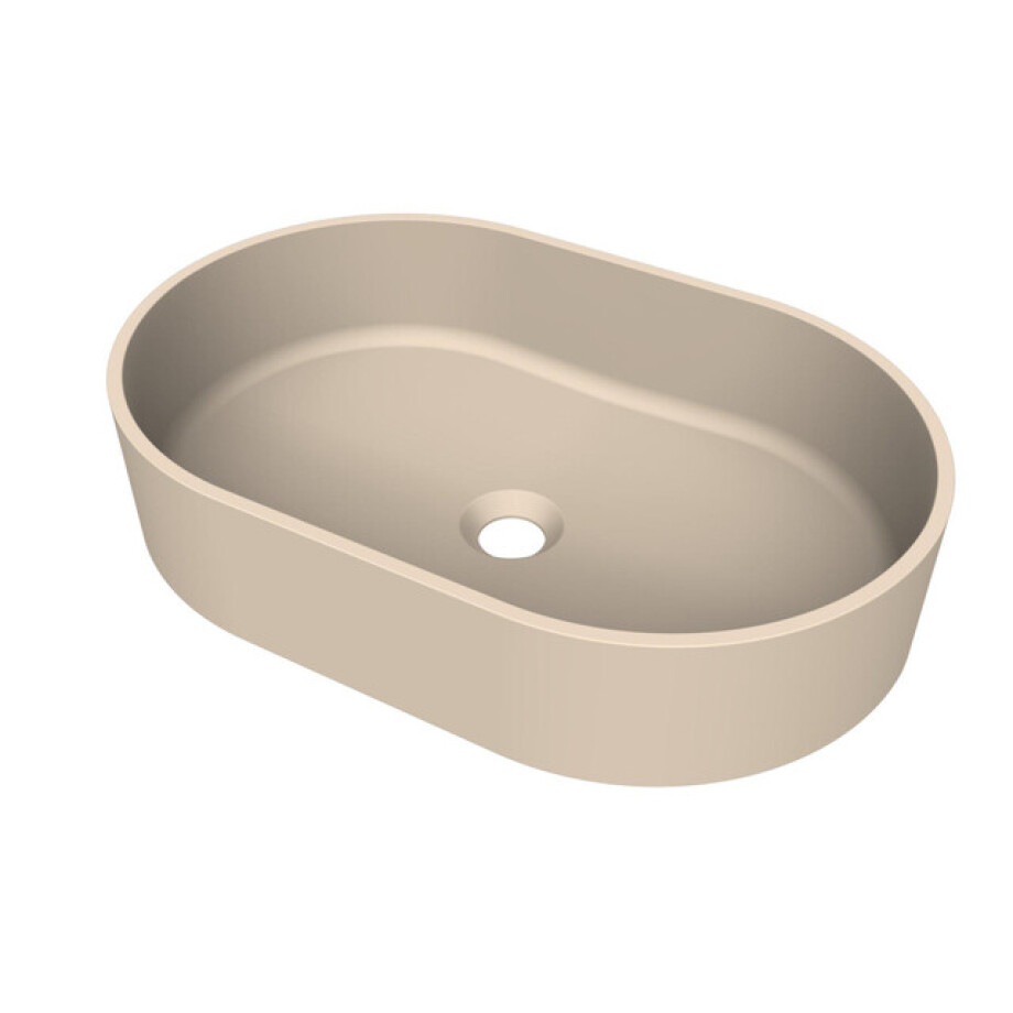 Arcqua Case waskom - ovaal - 55x36cm - mat zand WAS552833 afbeelding 1