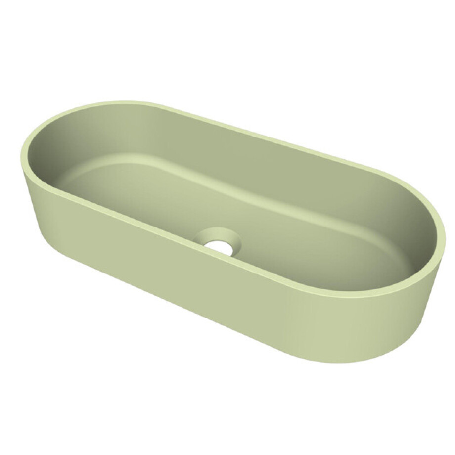 Arcqua Case waskom - ovaal - 60x26cm - mat pastel groen WAS705176 afbeelding 1