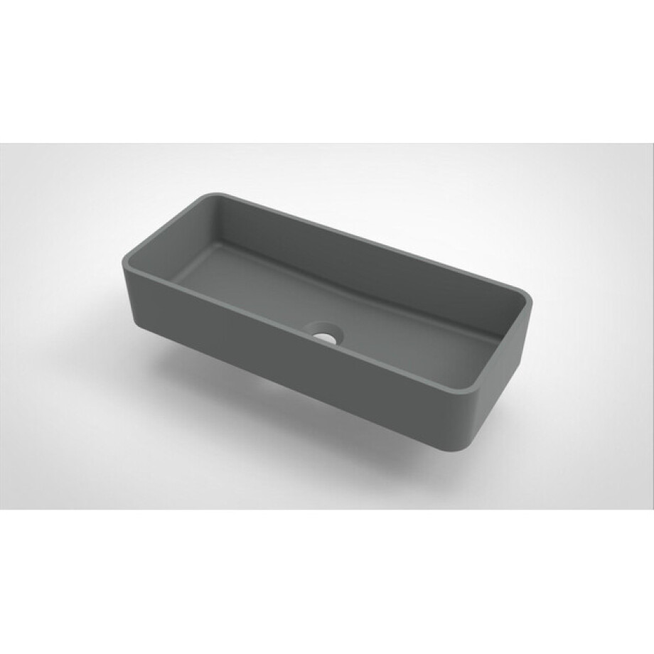 Arcqua Case waskom rechthoek 60x26cm mat grijs WAS452625 afbeelding 1