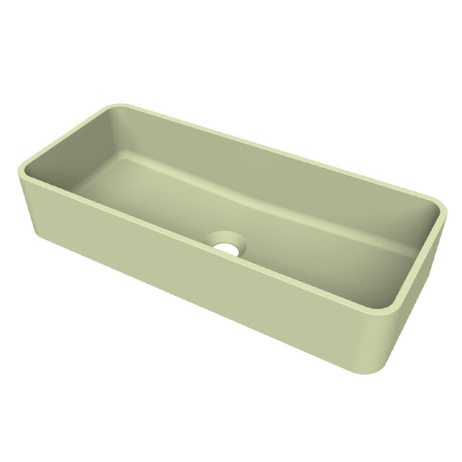 Arcqua Case waskom - rechthoek - 60x26cm - mat pastel groen WAS701799 afbeelding 1