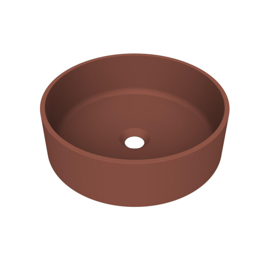 Arcqua Case waskom - rond - 40cm - mat terracotta WAS754700 afbeelding 1