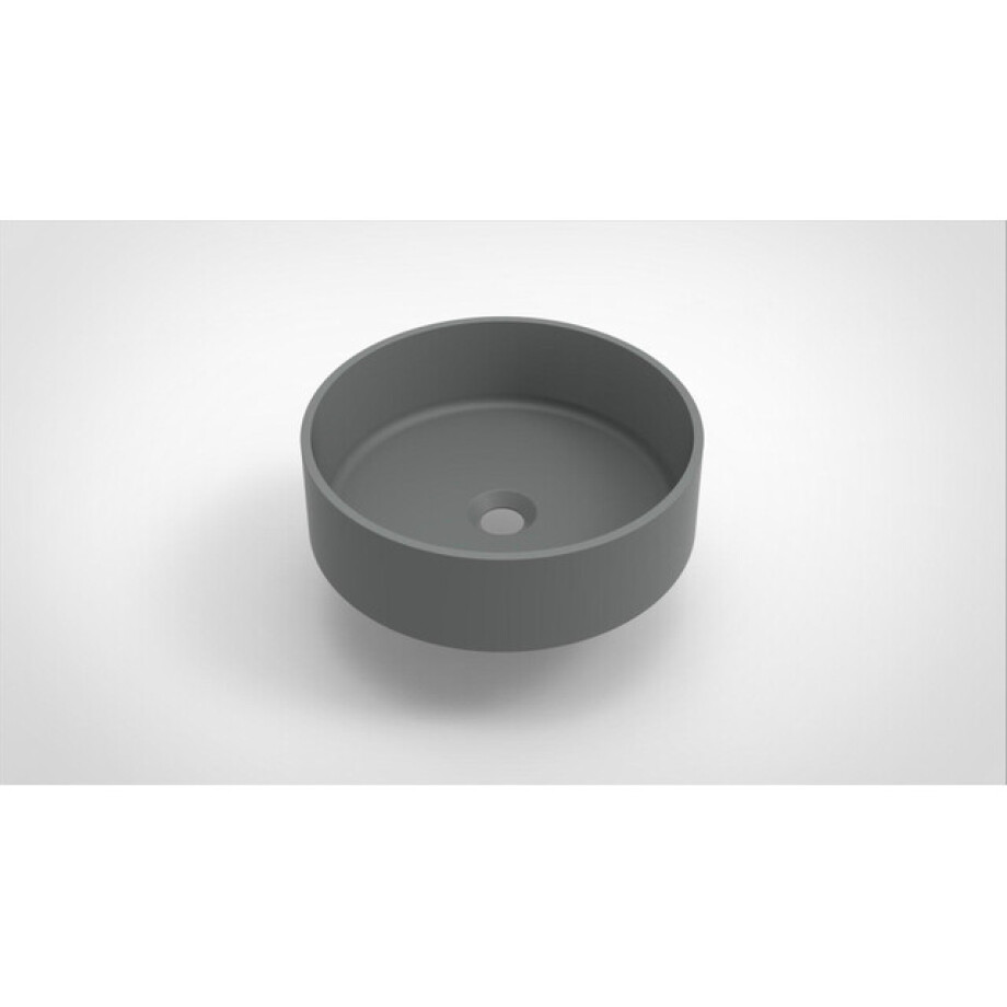 Arcqua Case waskom rond 40x40cm mat grijs WAS452835 afbeelding 1