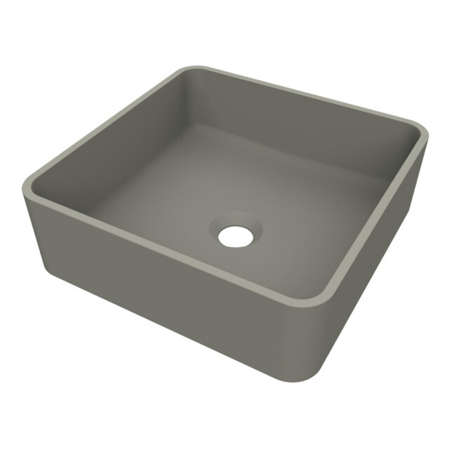 Arcqua Case waskom vierkant 37x37 mat beton WAS245115 afbeelding 1