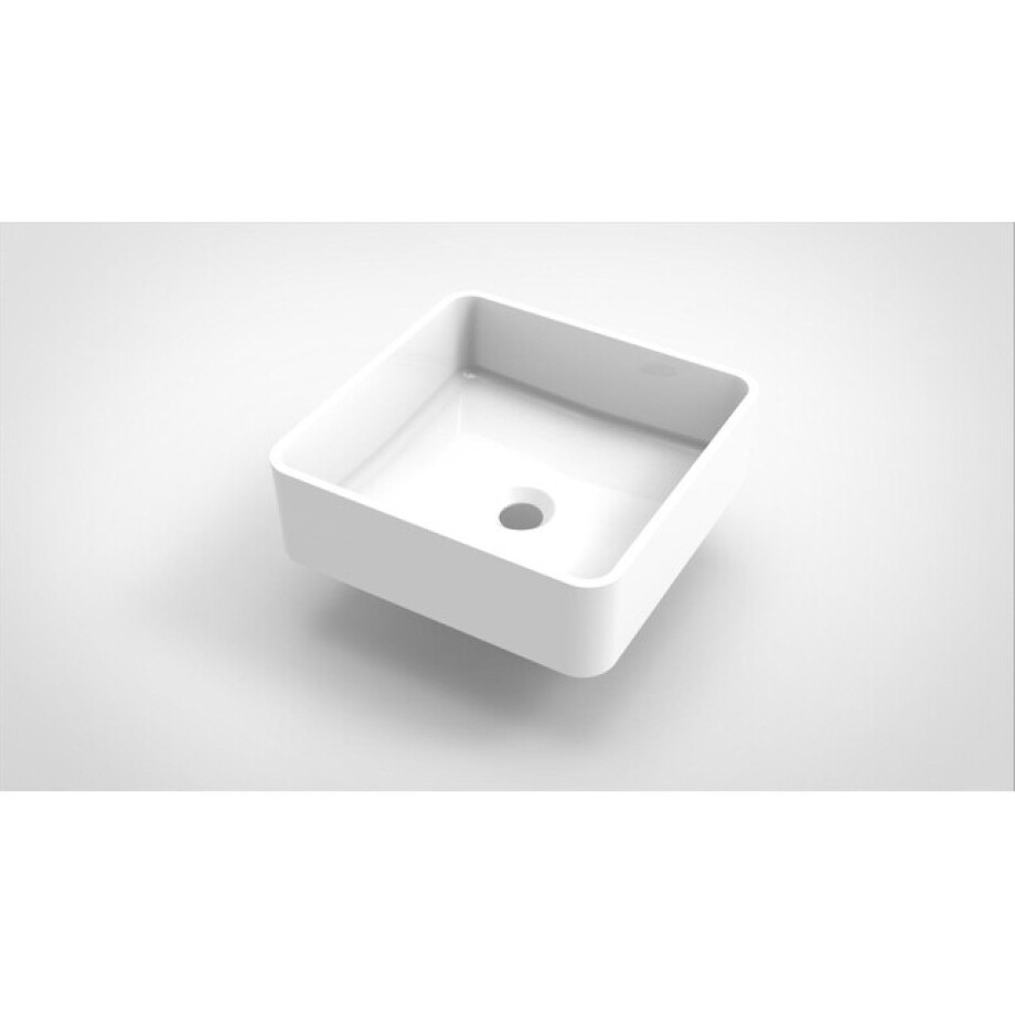Arcqua Case waskom vierkant 37x37cm glans wit WAS101552 afbeelding 1