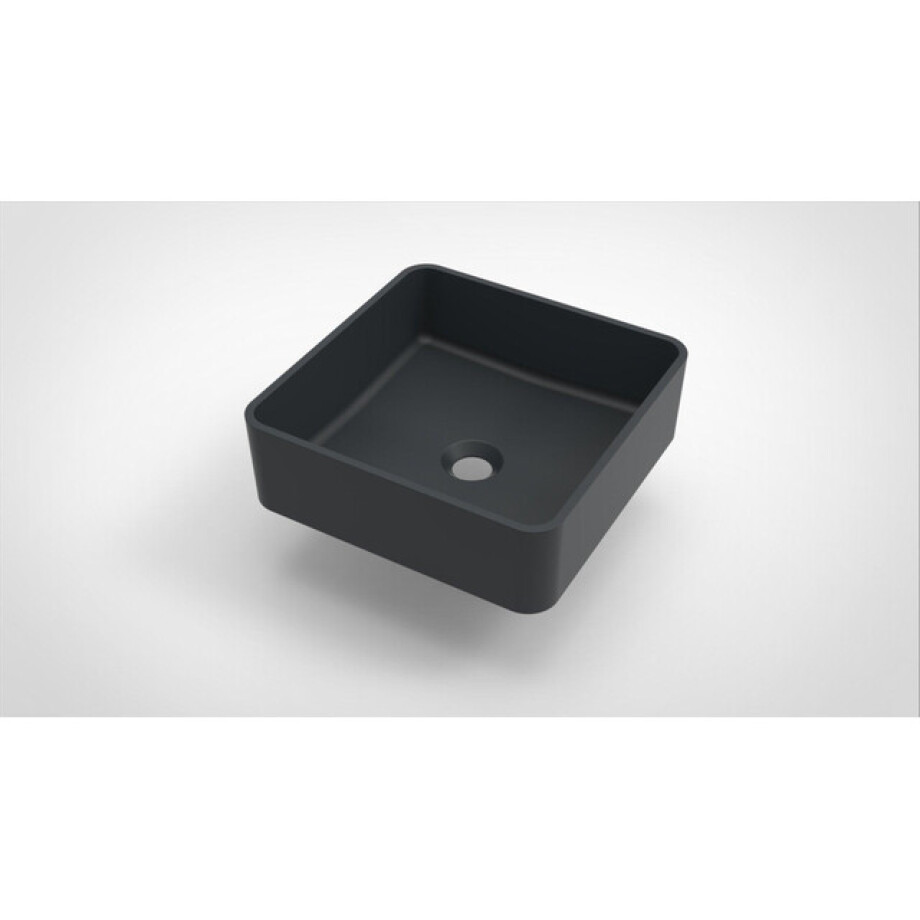 Arcqua Case waskom vierkant 37x37cm mat antraciet WAS461210 afbeelding 1