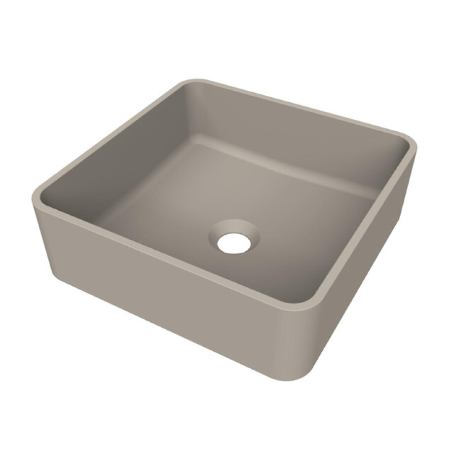 Arcqua Case waskom - vierkant - 37x37cm - mat klei WAS856653 afbeelding 1