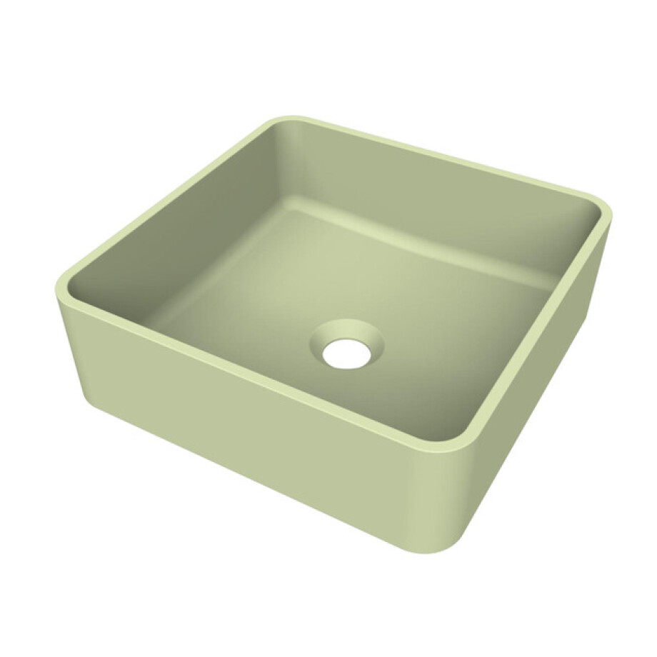 Arcqua Case waskom - vierkant - 37x37cm - mat pastel groen WAS707570 afbeelding 1
