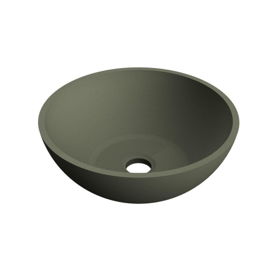 Arcqua Prince waskom 38cm cast marble mat groen WAS394789 afbeelding 1