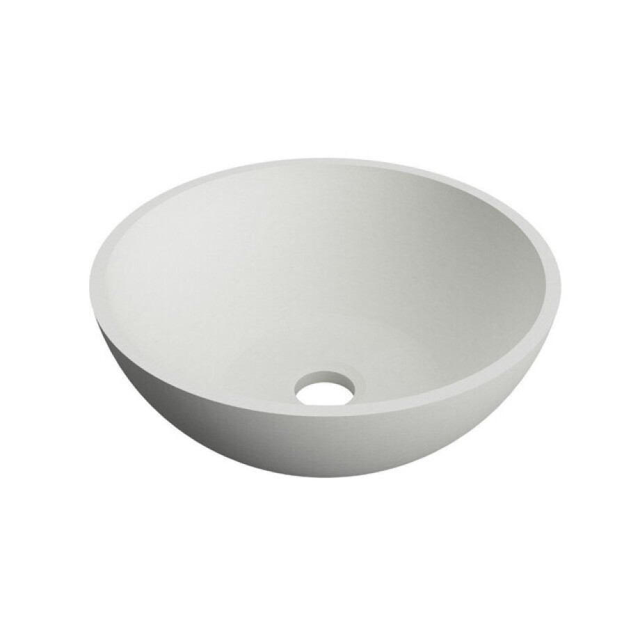 Arcqua Prince waskom 38cm cast marble mat wit WAS112376 afbeelding 1
