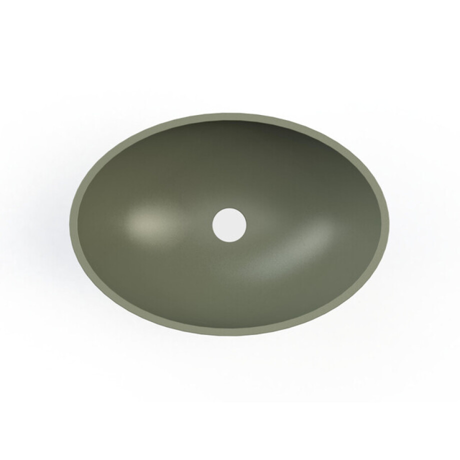 Arcqua Prince waskom 49x34cm ovaal marble mat groen WAS397413 afbeelding 1