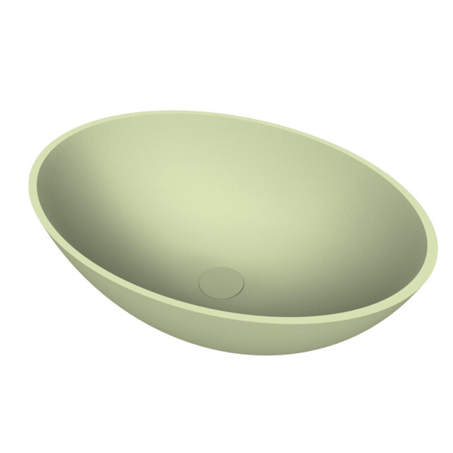Arcqua Prince waskom - opbouw - ovaal - 49x34cm - mat pastel groen WAS706573 afbeelding 1