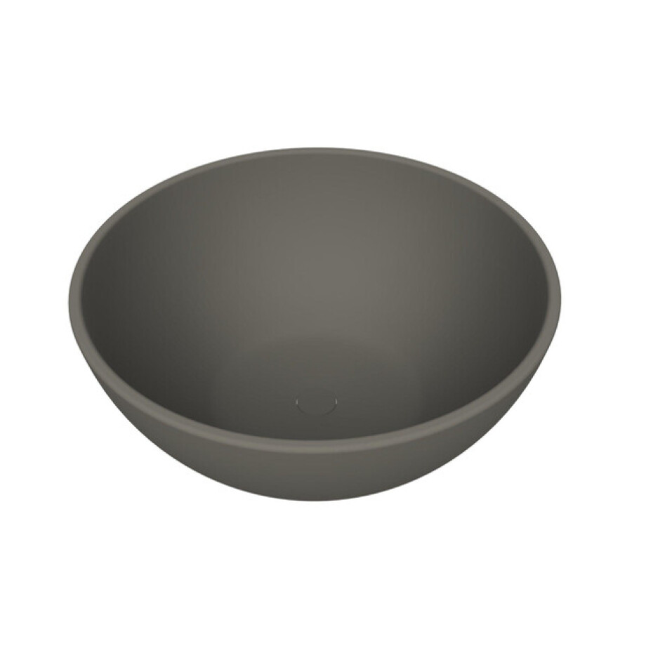 Arcqua Prince waskom - opbouw - rond - 38cm - mat quartz grijs WAS651299 afbeelding 1