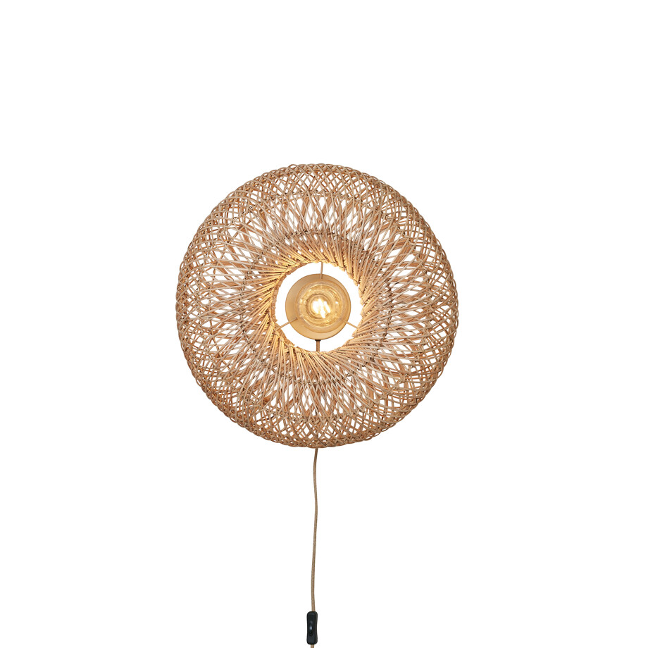 GOOD&MOJO Wandlamp 'Arizona' Bamboe, 50cm, kleur Naturel afbeelding 1