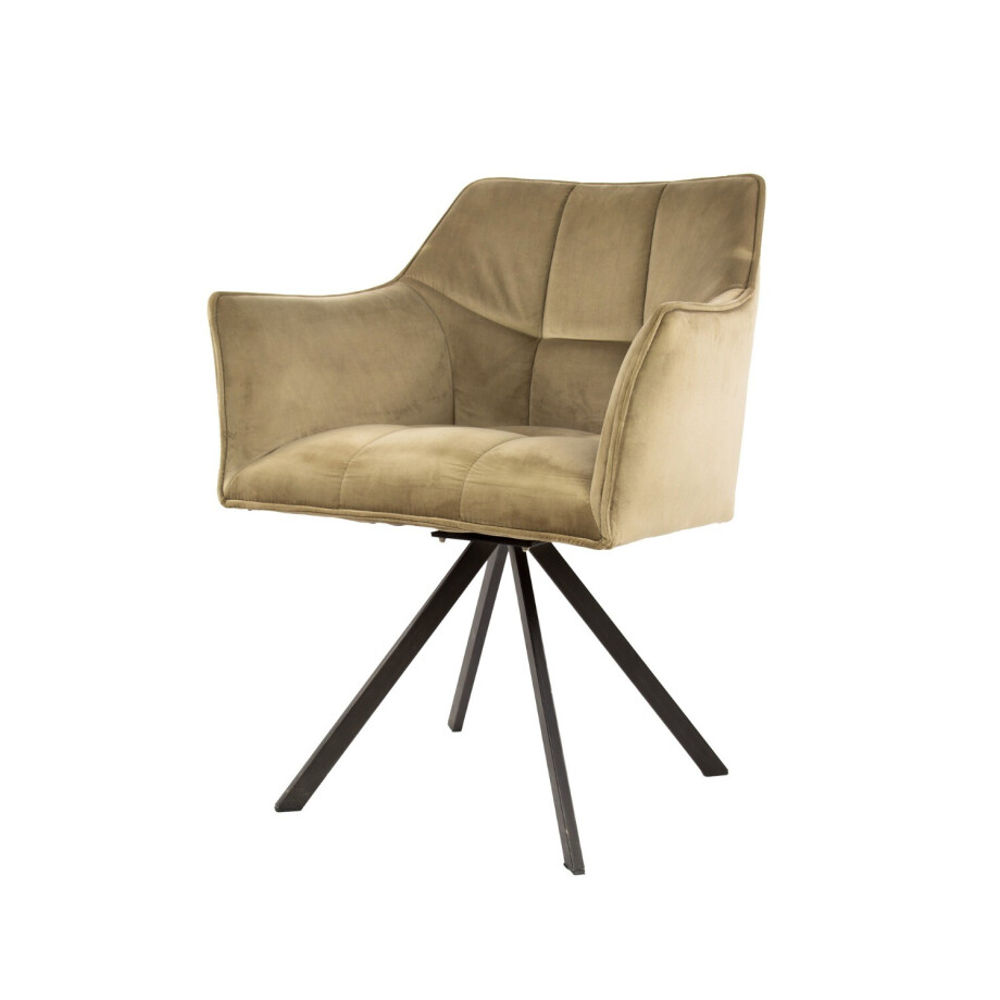 Armstoel Raster draaibaar Champagne Armstoel Raster draaibaar Champagne afbeelding 1