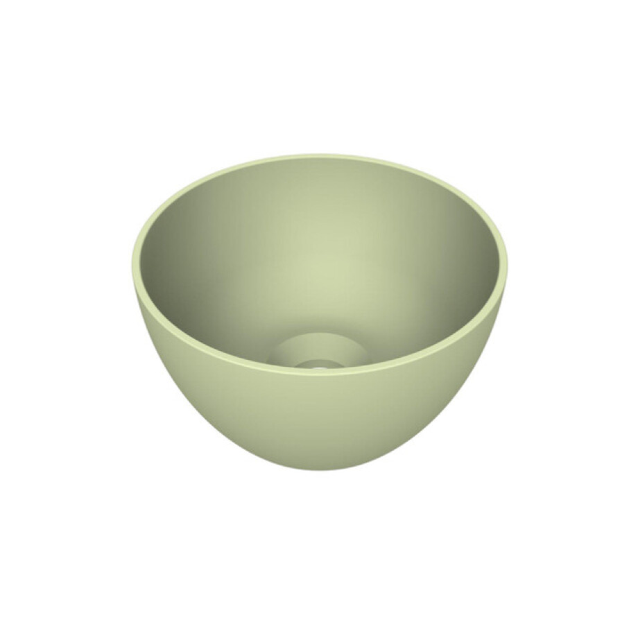 Arqua Olivia Waskom - 22x22cm - rond - opbouw - mat pastel groen WAS701564 afbeelding 1