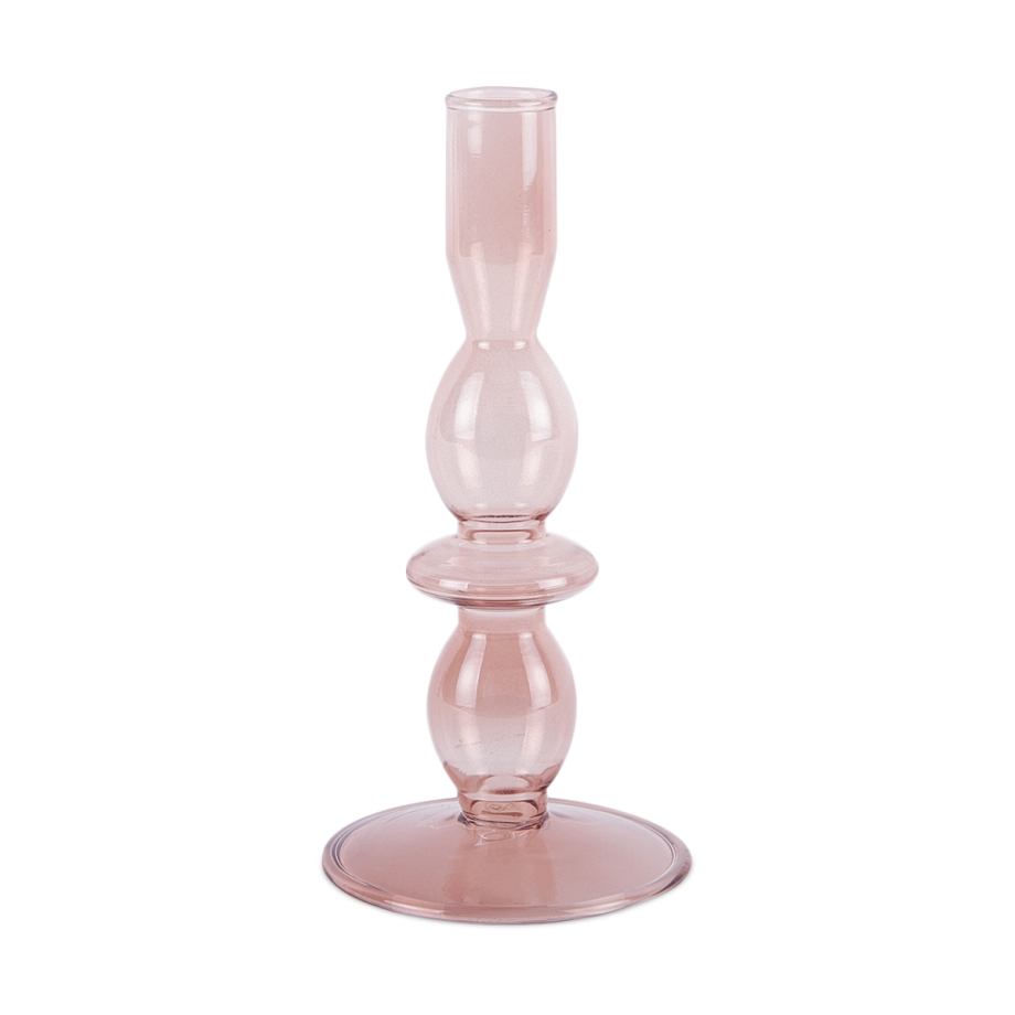 Art bubbles glazen kaarsenhouder - Medium - Roze Art bubbles glazen kaarsenhouder - Medium - Roze afbeelding 1