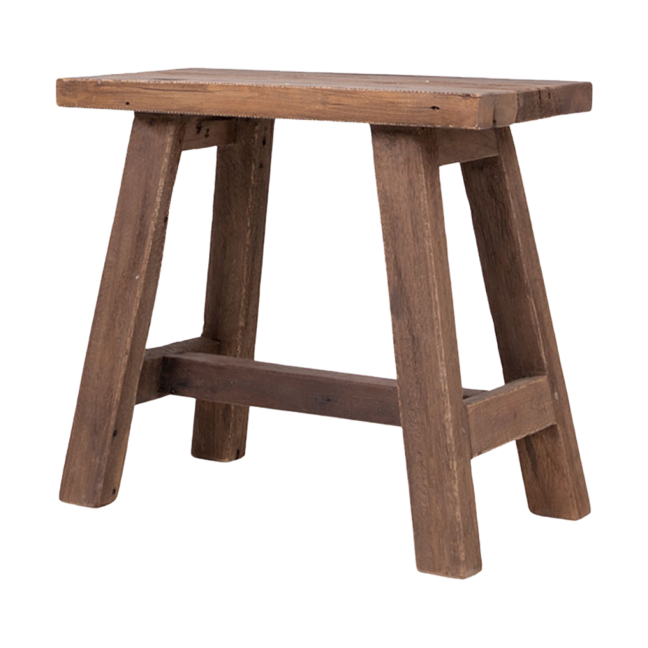 Jules teakhouten bankje - 50 x 25 cm Jules teakhouten bankje - 50 x 25 cm afbeelding 1