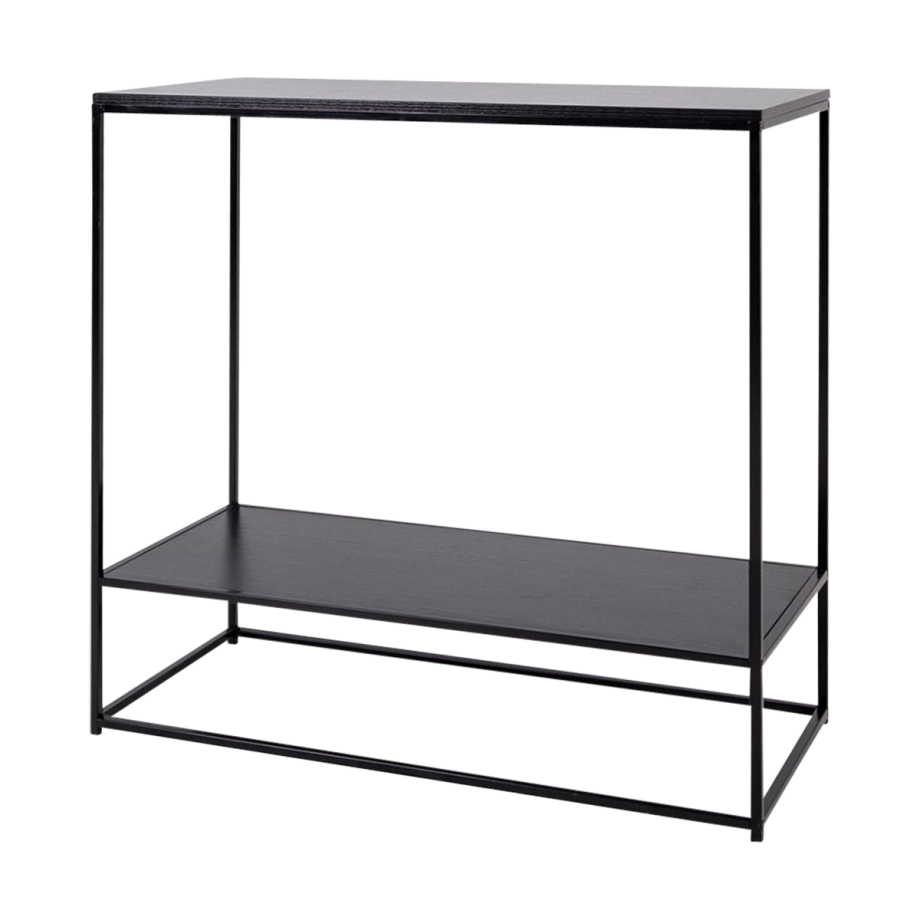 Karen metalen sidetable zwart - 80 x 36 cm afbeelding 1