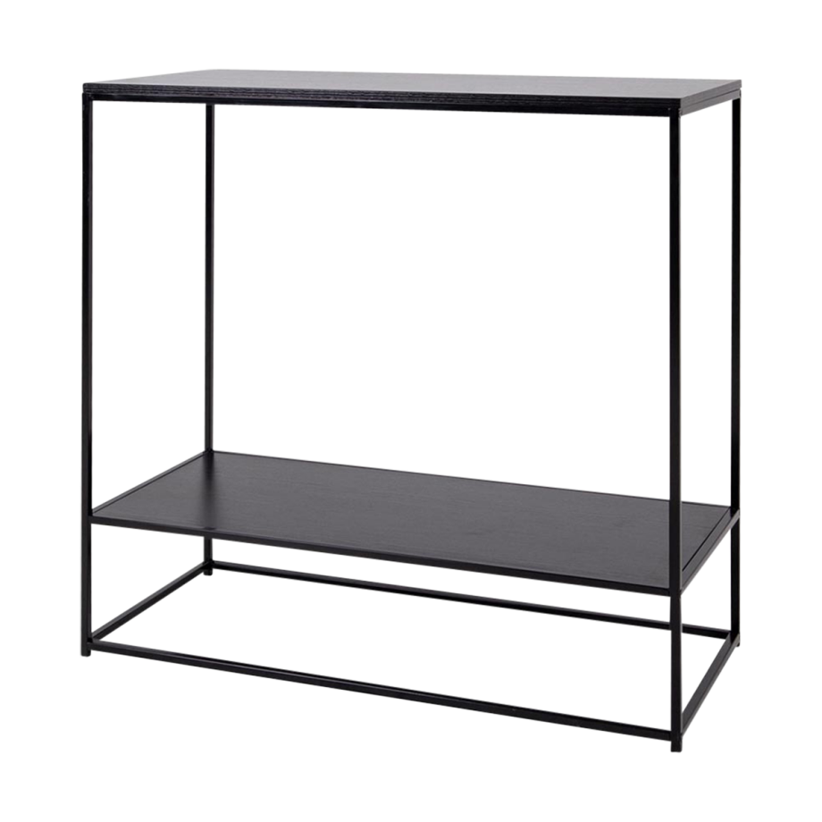 Karen metalen sidetable zwart - 80 x 36 cm Karen metalen sidetable zwart - 80 x 36 cm afbeelding 1
