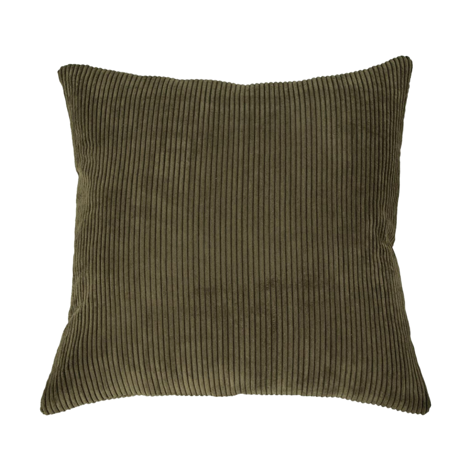 Sofie ribstof sierkussen groen - 45 x 45 cm Sofie ribstof sierkussen groen - 45 x 45 cm afbeelding 1
