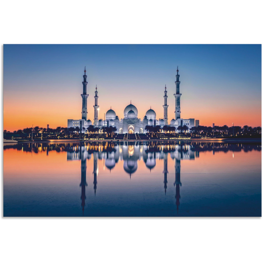 Artland Aluminium dibond print Sjeik Zayed-moskee III geschikt voor binnen en buiten, buitenafbeelding afbeelding 1