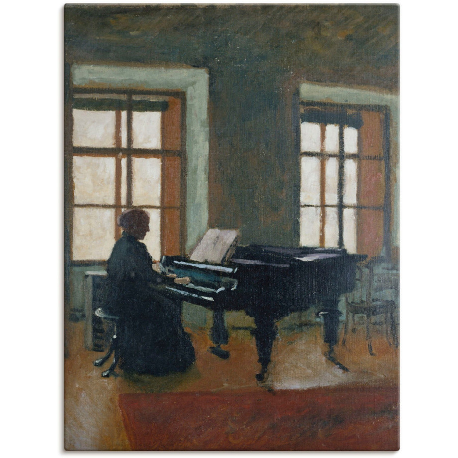Artland Artprint Aan de piano. 1910 als artprint op linnen, poster in verschillende formaten maten afbeelding 1