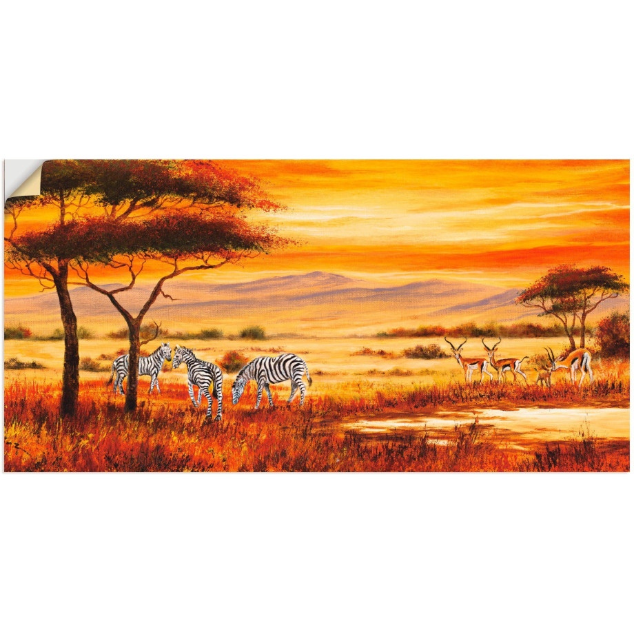 Artland Artprint Afrikaans landschap I als artprint op linnen, poster, muursticker in verschillende maten afbeelding 1